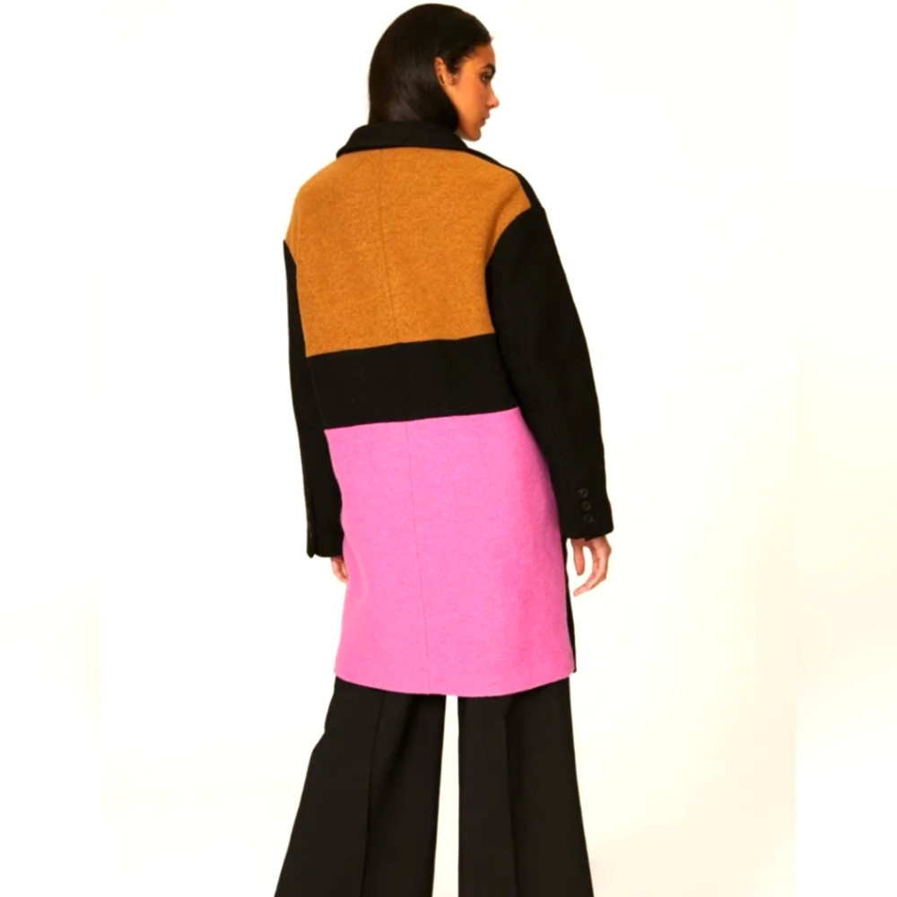 Color block coat